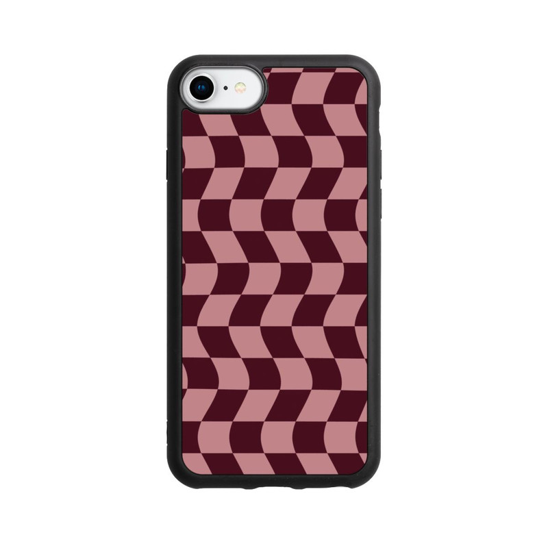 iPhone 7 Base Case Schachbrett Rot-Rosa