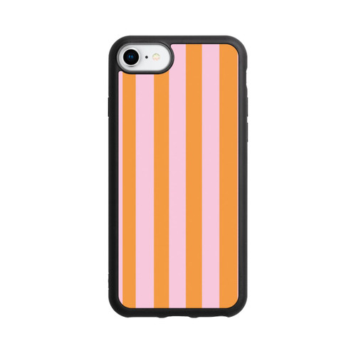 Apple iPhone 7 Base Case Orange Rosa Streifen