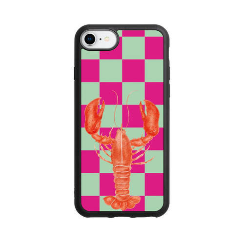 Apple iPhone 7 Base Case Pink Checkers Lobster