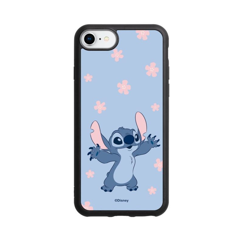 iPhone 7 Base Case Stitch Pastel Flowers Blue