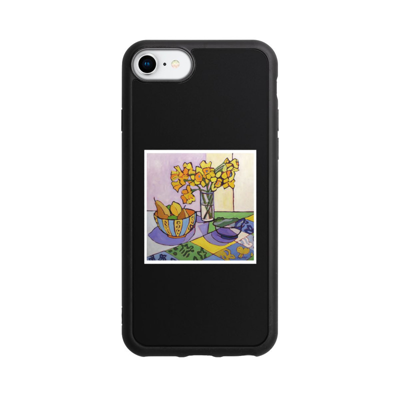 iPhone 7 Base Case Daffodil Patchwork, 2023, by Catherine J Martzloff