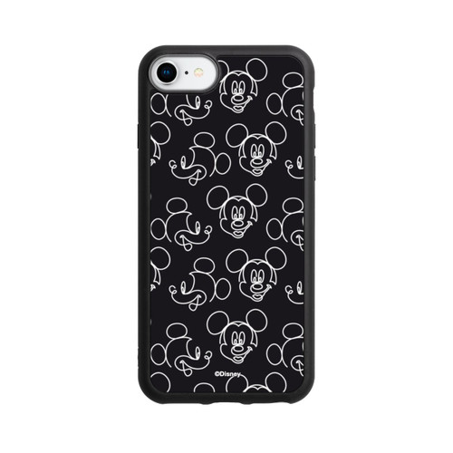 Apple iPhone 7 Base Case Disney Mickey Muster Schwarz