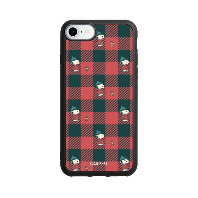 iPhone 7 Base Case Peanuts Rot Schottenmuster