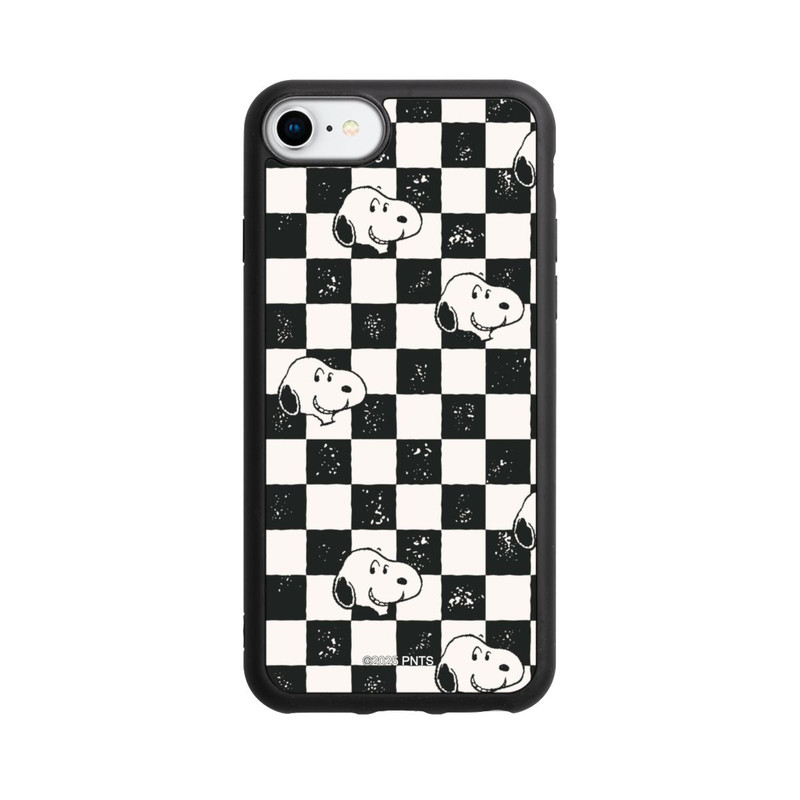 iPhone 7 Base Case Snoopy Heads Checked Pattern