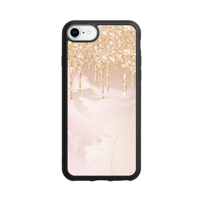 iPhone 8 Base Case  Roségoldener Glitzer Tropfen Look