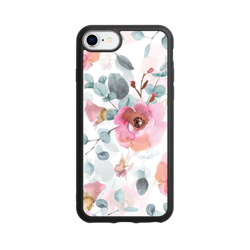 iPhone 8 Base Case Aquarell Blumentapete