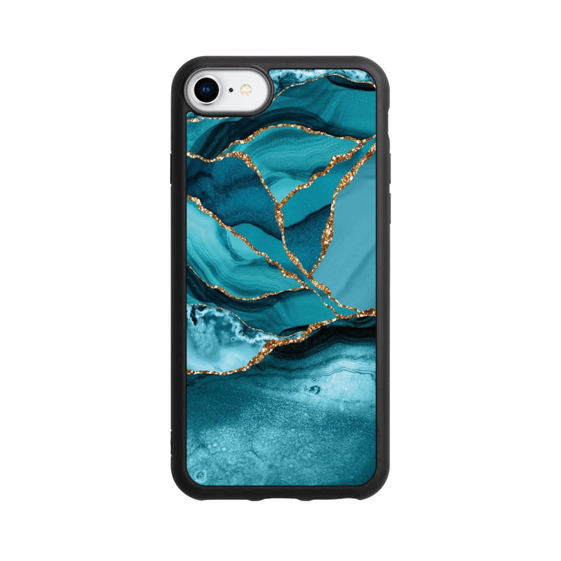 iPhone 8 Base Case Eisblaue Marmor Landschaft