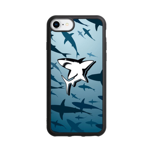 Apple iPhone 8 Base Case Haie Muster Blau