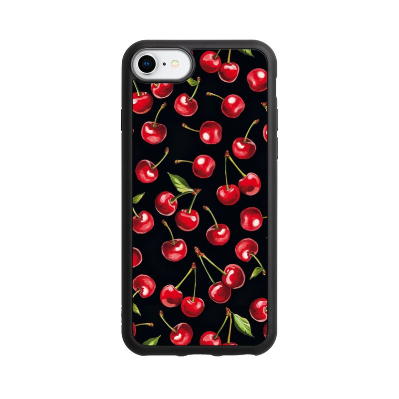 iPhone 8 Base Case Kirschmuster Schwarz mit KI