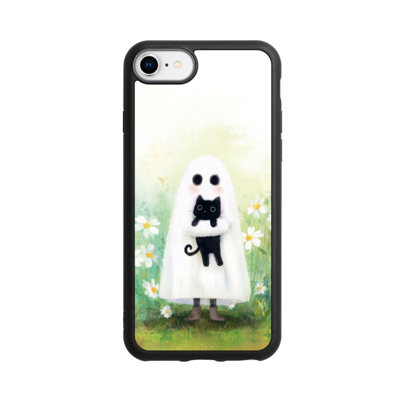 iPhone 8 Base Case Geist und Katze Halloween mit KI