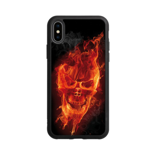 Apple iPhone Xs Base Case Burning Skull