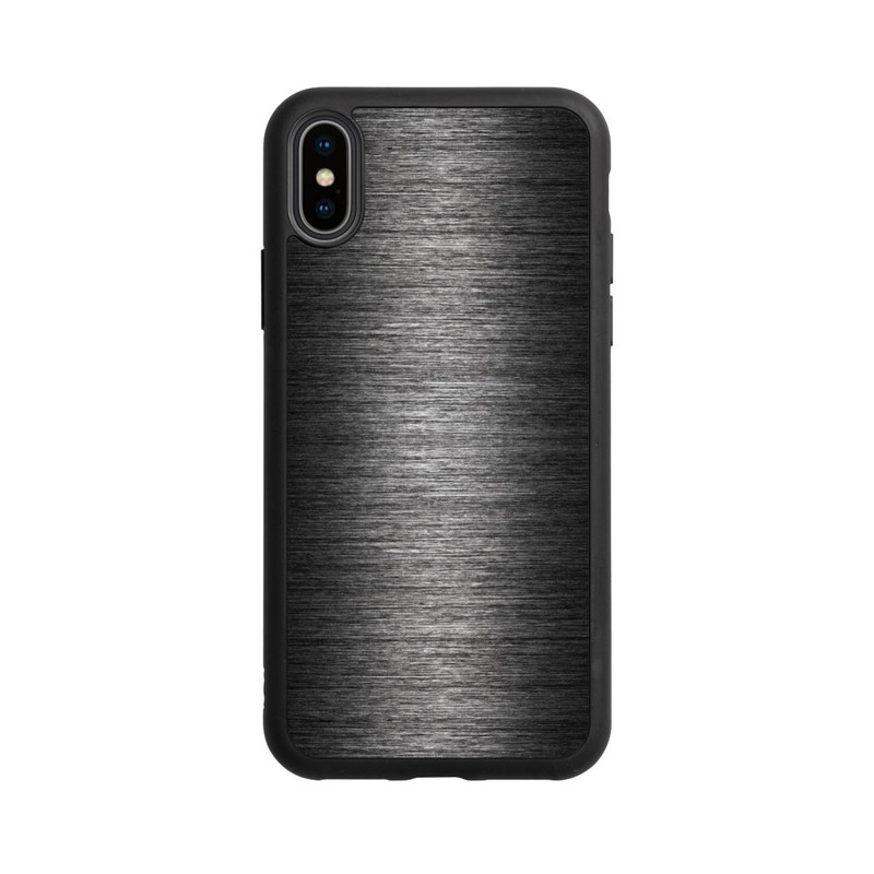 iPhone Xs Base Case Metal Look - Anthrazit