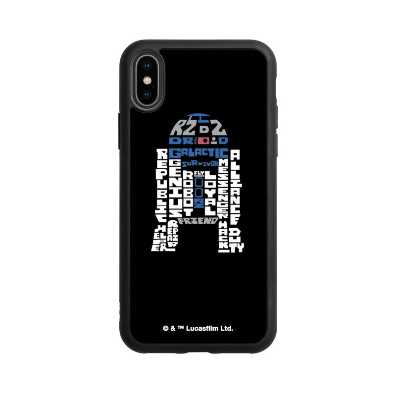 iPhone Xs Base Case R2-D2 Typo Grafisch
