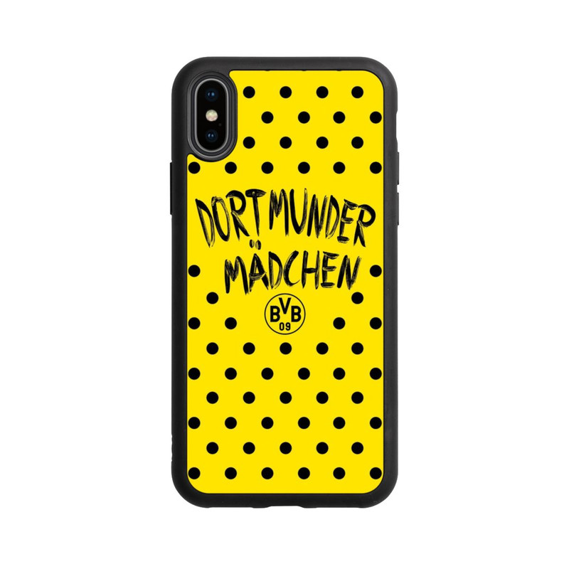 iPhone Xs Base Case BVB Dortmunder Mädel Punkte