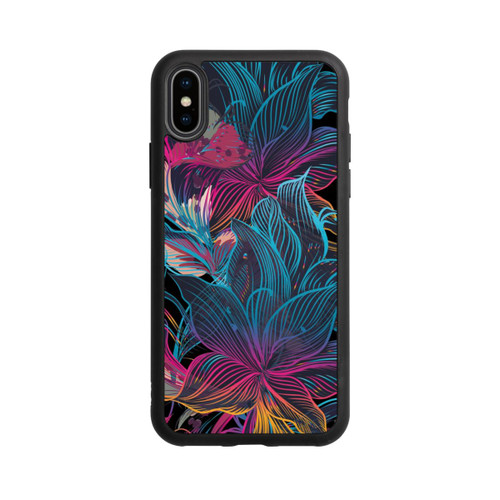 Apple iPhone Xs Base Case Neon Flower Power