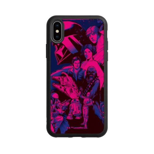 Apple iPhone Xs Base Case StarWars Charaktere - Ultraviolet
