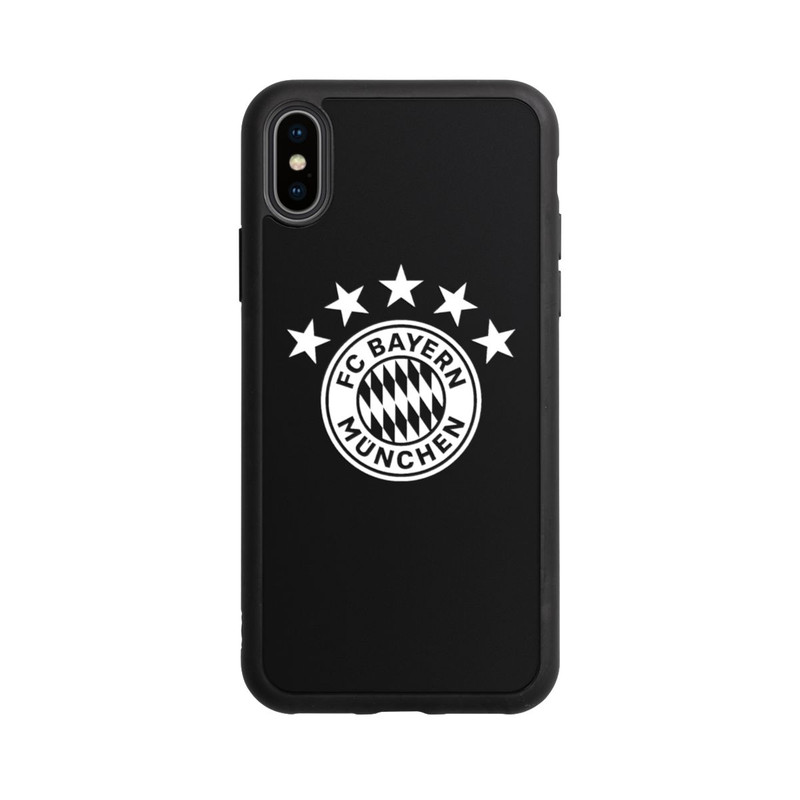iPhone Xs Base Case FCB Logo einfarbig mit Sternen - ohne Hintergrund