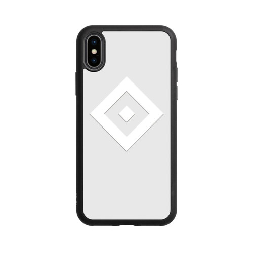 Apple iPhone Xs Base Case Rauten Logo auf HSV Grau