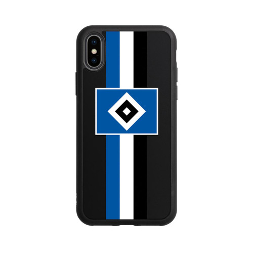Apple iPhone Xs Base Case HSV Streifen - Blau-Weiß-Schwarz - ohne Hintergrund