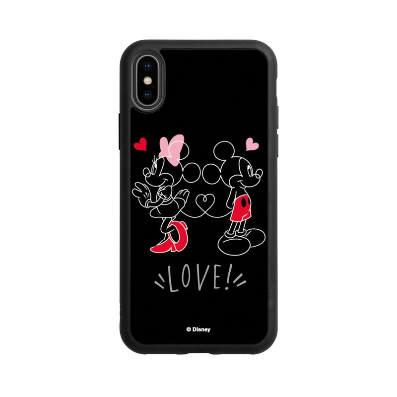 iPhone Xs Base Case Mouse in Love black