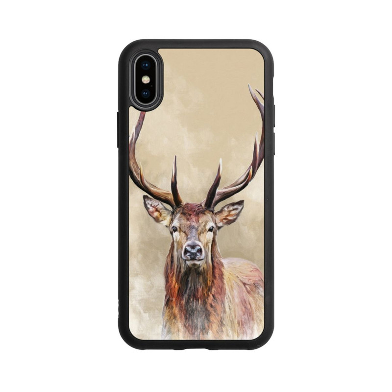 iPhone Xs Base Case Gezeichneter Hirsch