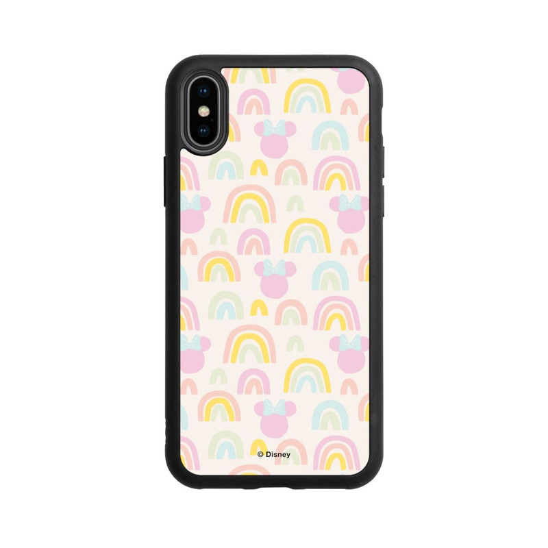 iPhone Xs Base Case Minnie Regenbogen Muster