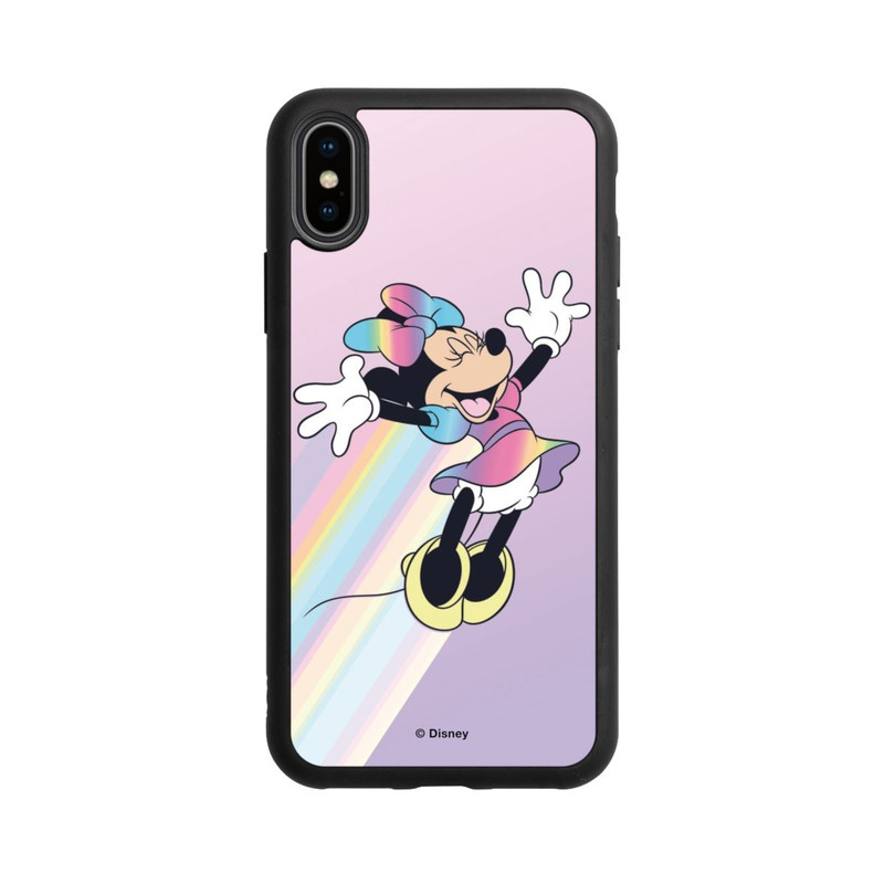 iPhone Xs Base Case Minnie Rainbow