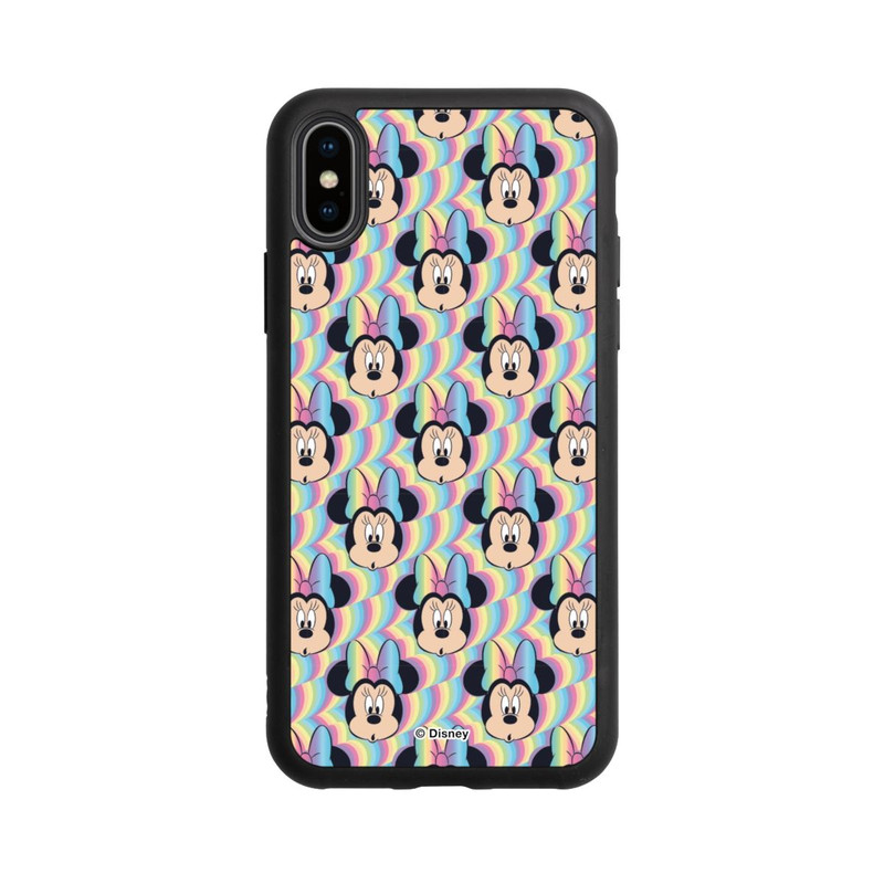 iPhone Xs Base Case Minnie Rainbow Faces