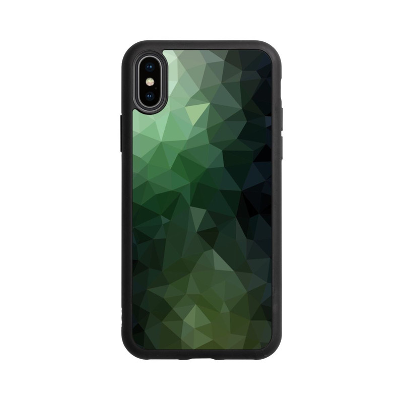 iPhone Xs Base Case Polygonal Mosaic Green