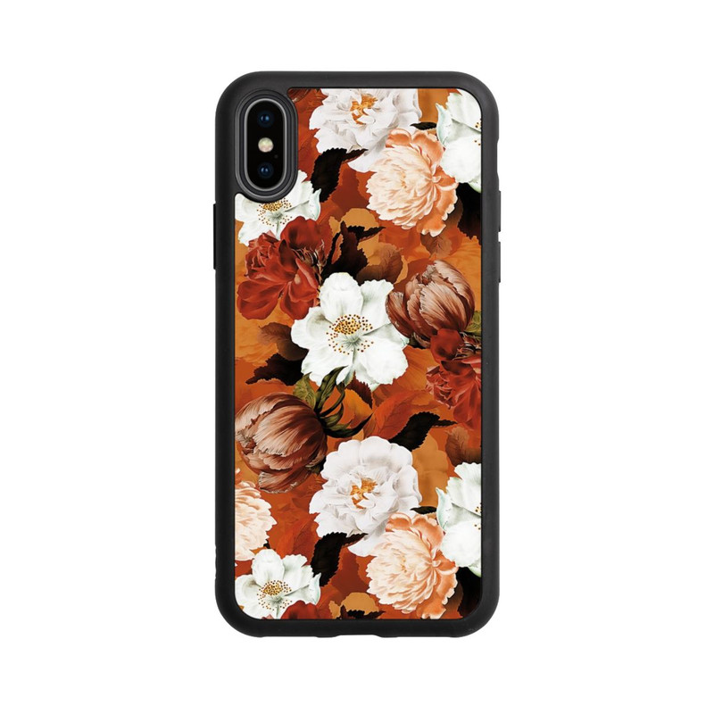 iPhone Xs Base Case Üppige Vintage Pfingstrosen Und Rosen