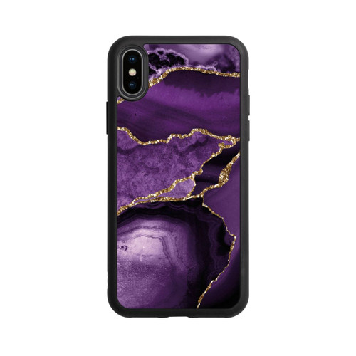 Apple iPhone Xs Base Case Lila Marmor Landschaft