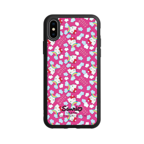 Apple iPhone Xs Base Case Hello Kitty Regenbogenmuster
