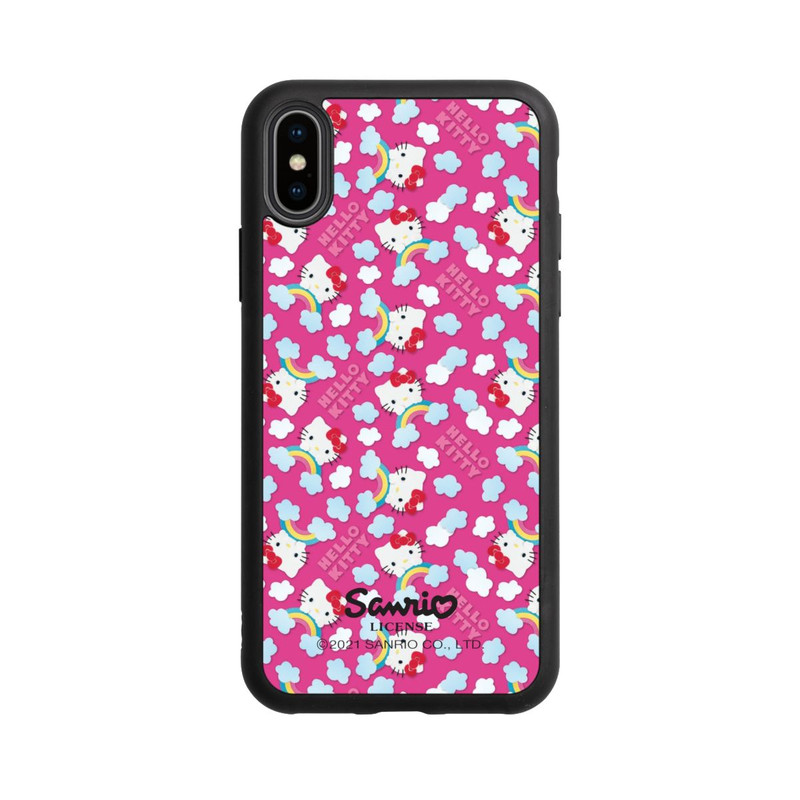 iPhone Xs Base Case Hello Kitty Regenbogenmuster