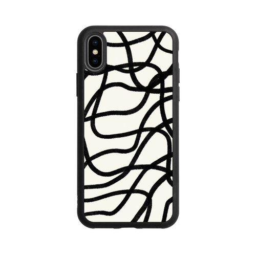 Apple iPhone Xs Base Case Schwarze Linien