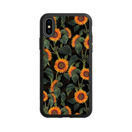 Apple iPhone Xs Base Case Sonnenblume schwarz