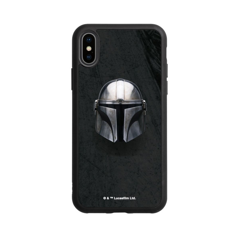 iPhone Xs Base Case Schwarzer Mandalorianer Helm