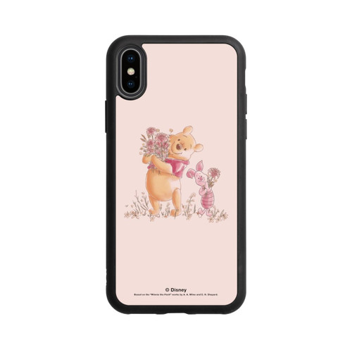 Apple iPhone Xs Base Case Winnie Puuh and Ferkel Blumen