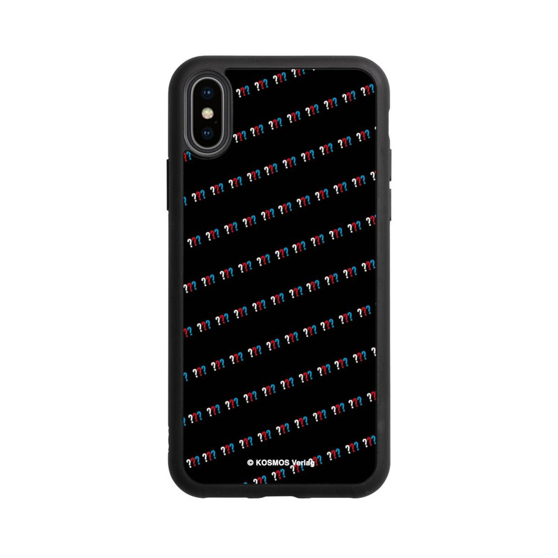 iPhone Xs Base Case Drei Fragezeichen Muster Schräg