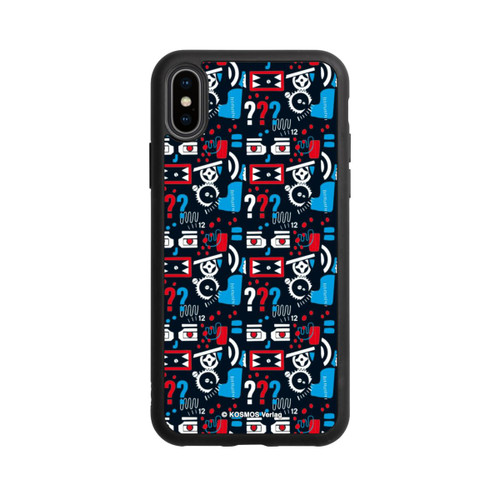 Apple iPhone Xs Base Case Drei Fragezeichen Wildes Muster