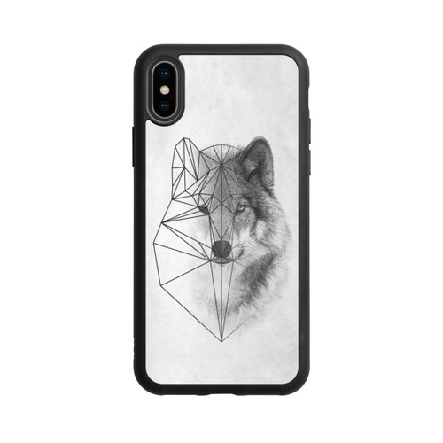 Apple iPhone Xs Base Case Polygonaler Wolf