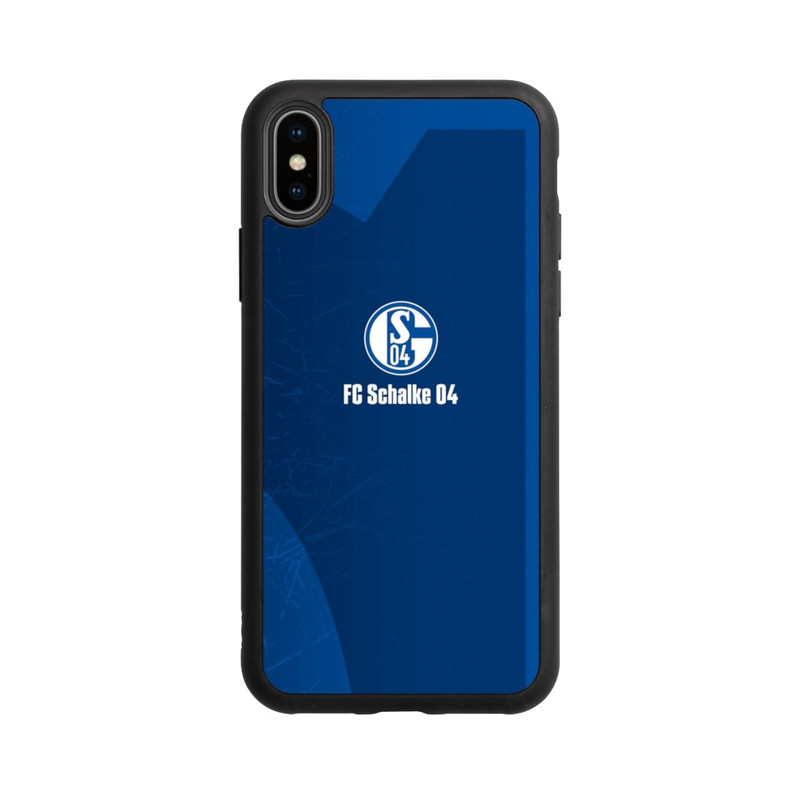 iPhone Xs Base Case Schalke 04 Blauer Hintergrund Mit Logo
