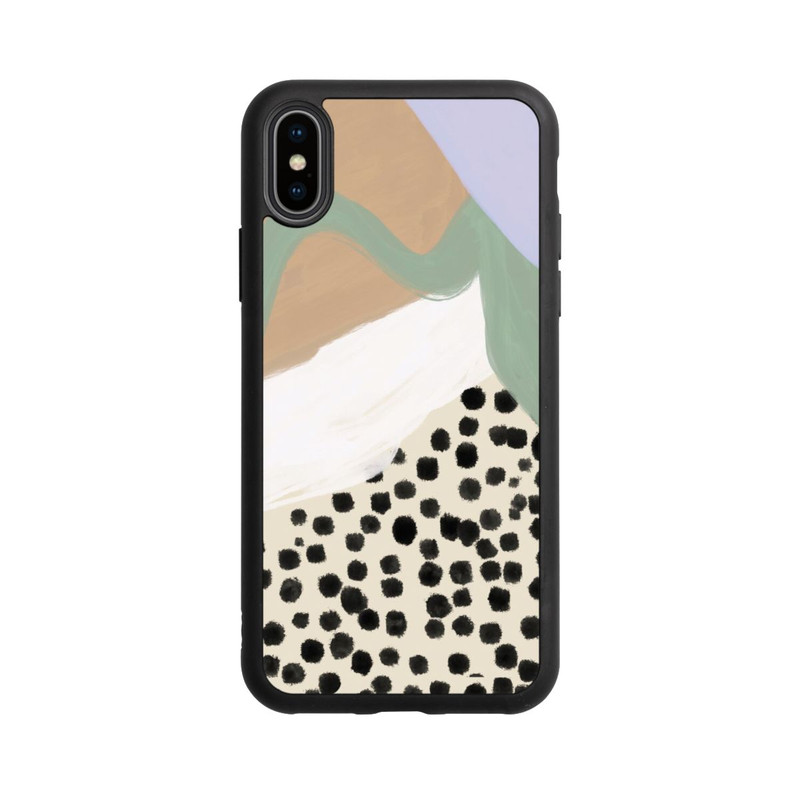iPhone Xs Base Case Verrücktes Leben Boho Pastell