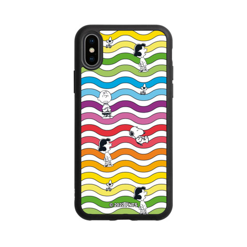 Apple iPhone Xs Base Case Snoopy Pattern Rainbow