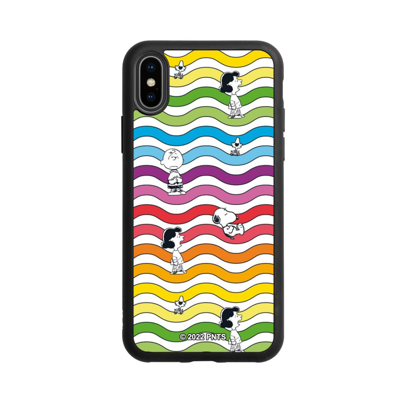 iPhone Xs Base Case Snoopy Pattern Rainbow