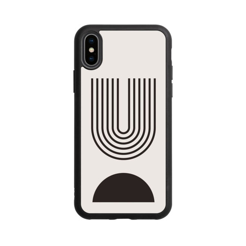 Apple iPhone Xs Base Case Moderne Kunst Schwarze Linien