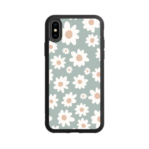 Apple iPhone Xs Base Case Gänseblümchen Muster grün