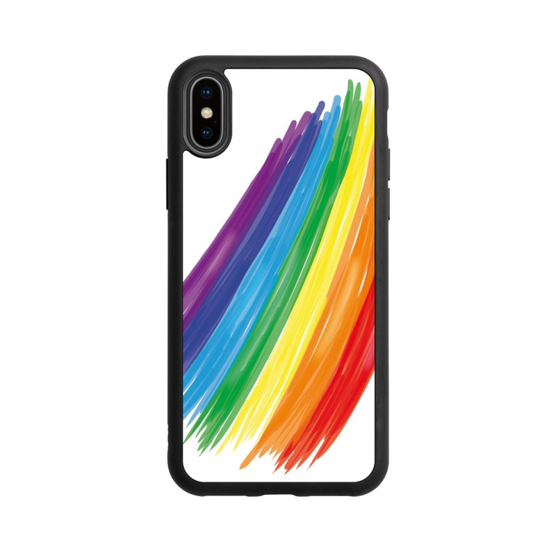iPhone Xs Base Case Rainbow Paint Brush