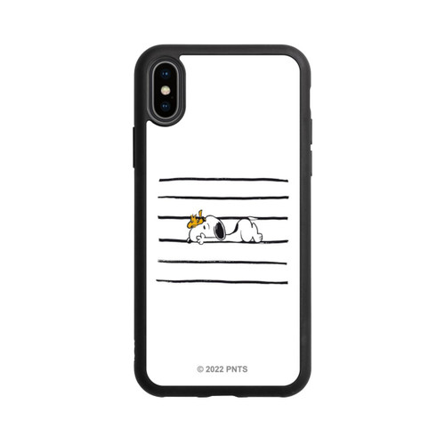 Apple iPhone Xs Base Case Snoopy Woodstock Streifen