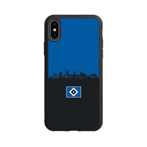 Apple iPhone Xs Base Case HSV Skyline Blau Schwarz