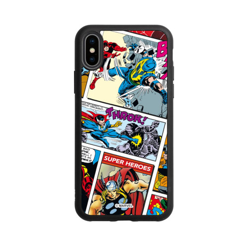 Apple iPhone Xs Base Case Marvel Retro Comic Blue